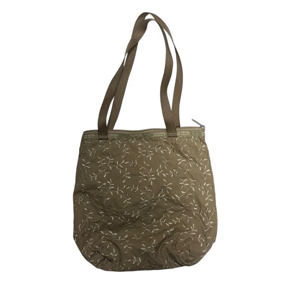 Lesportsac Cream Vine Print Tote Bag - Picture 1 of 9